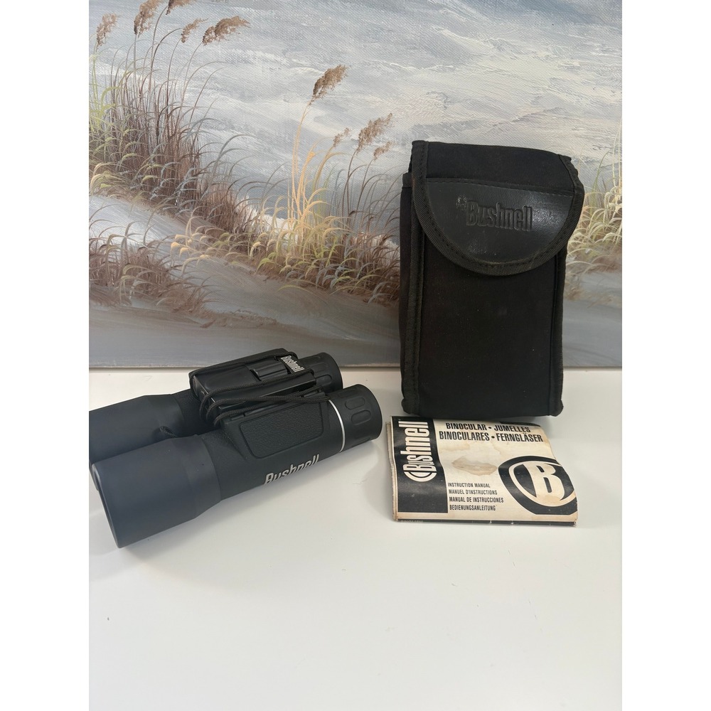 Bushnell 10x32 Binoculars Black Compact 265FT at 1000 YDS with Case and Manual